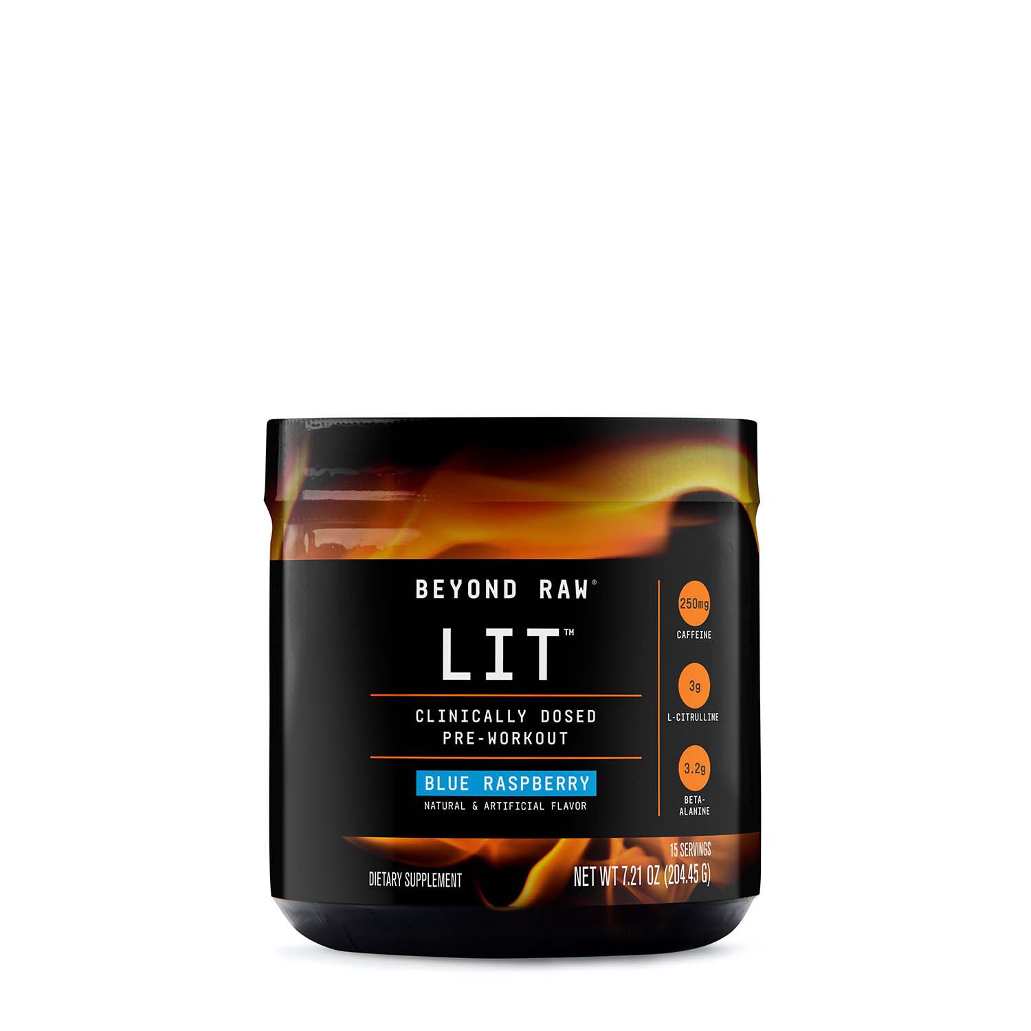 LIT™ PreWorkout Blue Raspberry (15 Servings) Blue Raspberry GNC